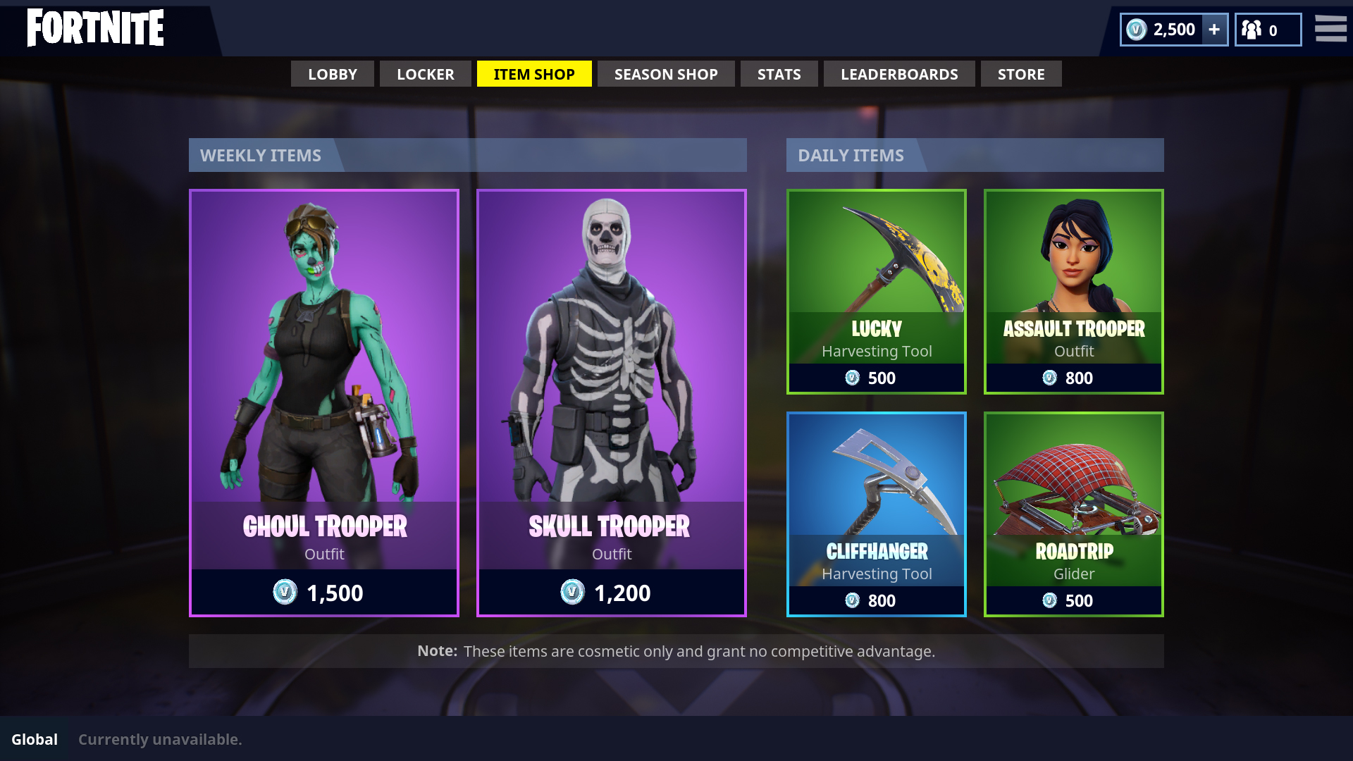 fortnite official shop