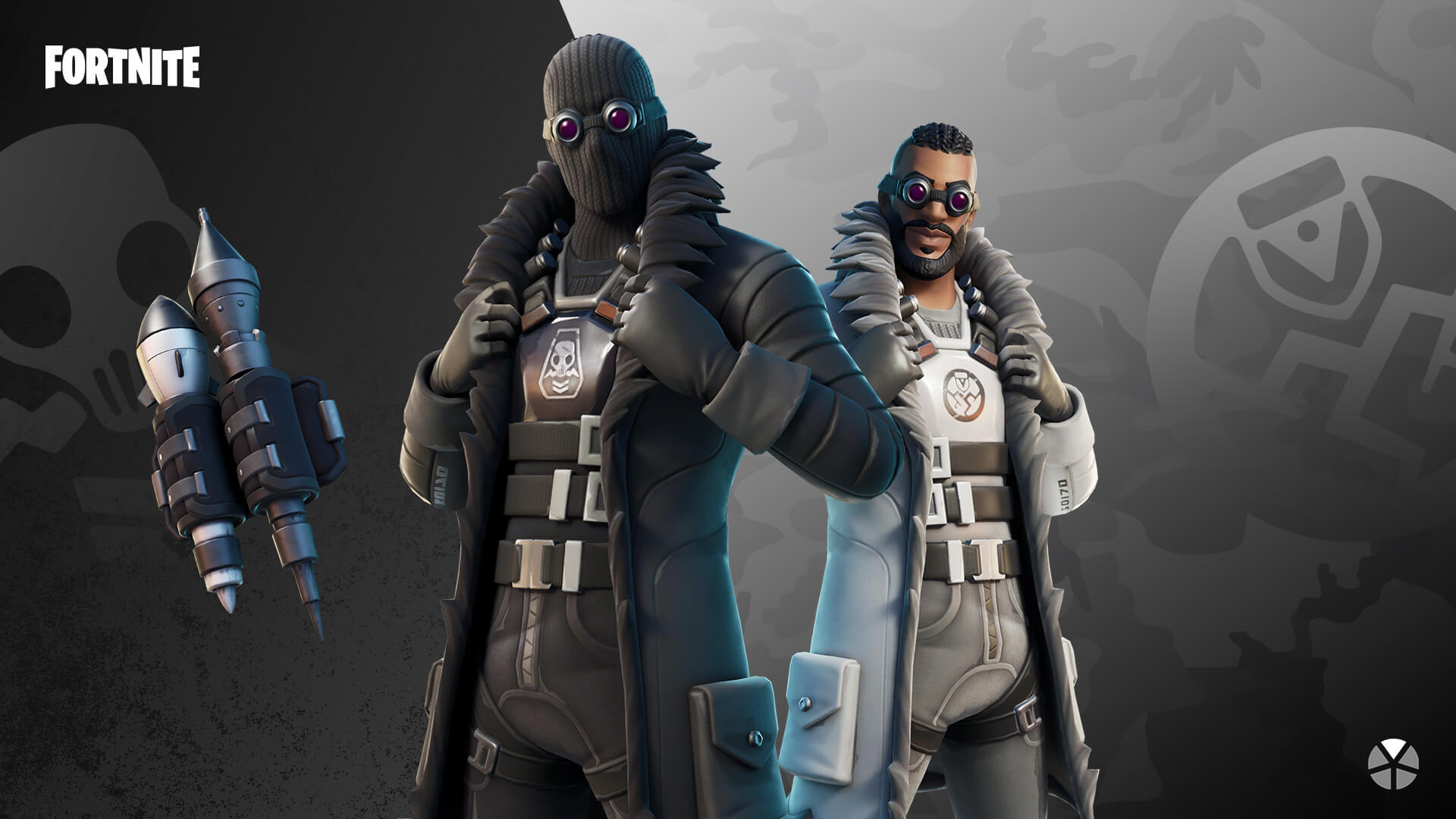 Fortnite Renegade Shadow Outfit and Blast Radius Back Bling