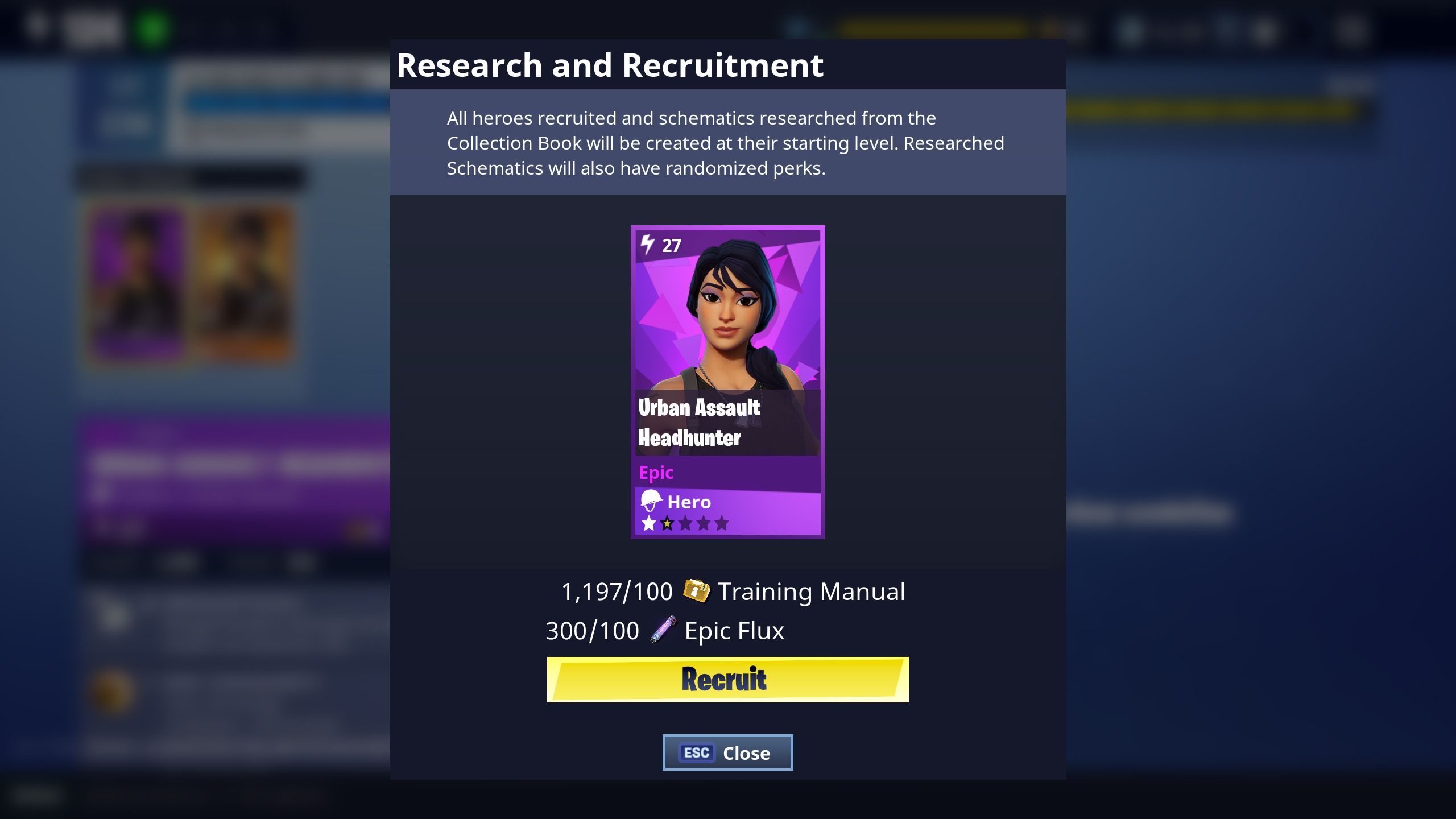 you ll receive a new level 1 copy of the item and schematics will start with a random set of valid perks we re hoping this feature will come online in the - fortnite item prices save the world