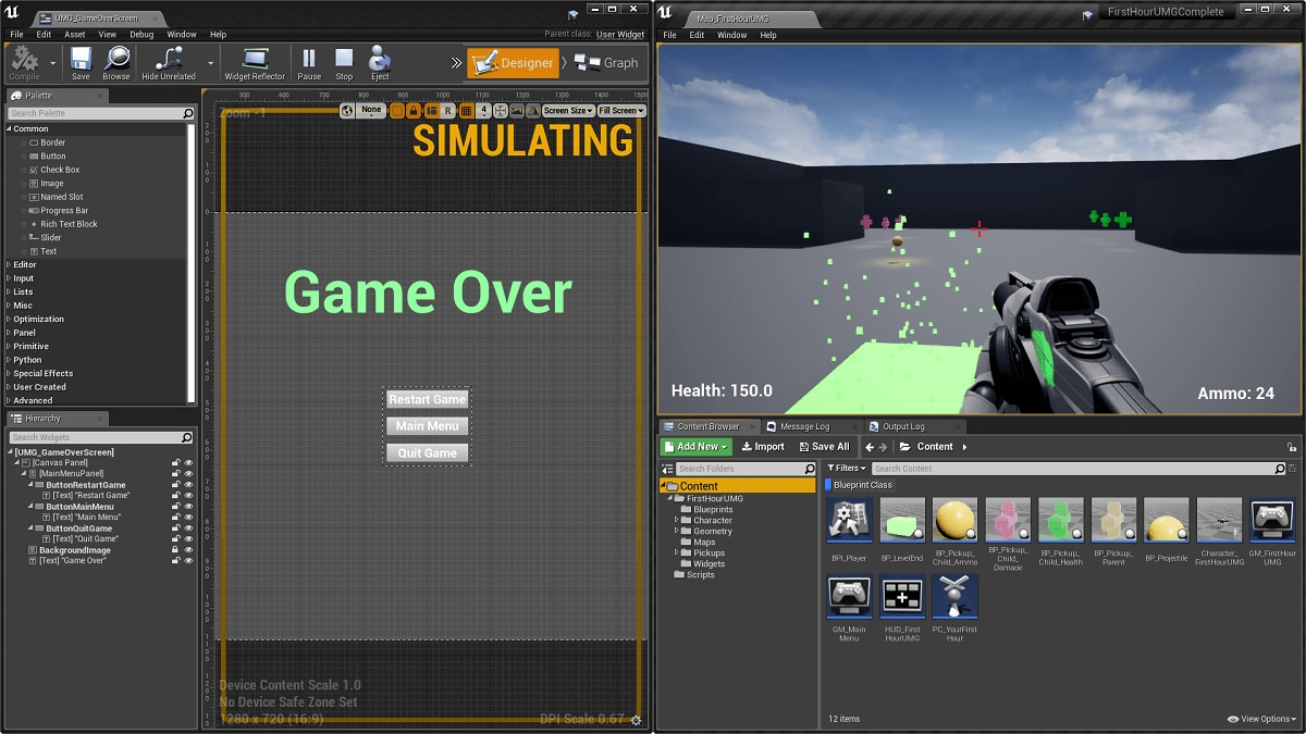 Umg Best Practices Unreal Engine Documentation - studio ui should scale for 4k studio features roblox