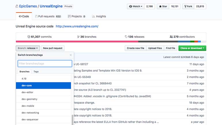 Development Branches Now Available On Github Unreal Engine