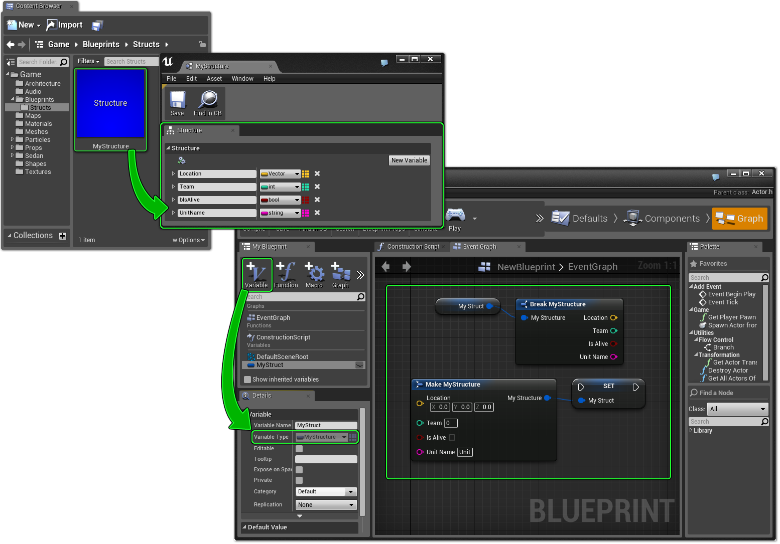 Content Browser Blueprints