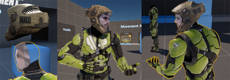 Figura 2: scansione e mappatura ACE in Unreal Tournament utilizzando il componente SCAN 3D