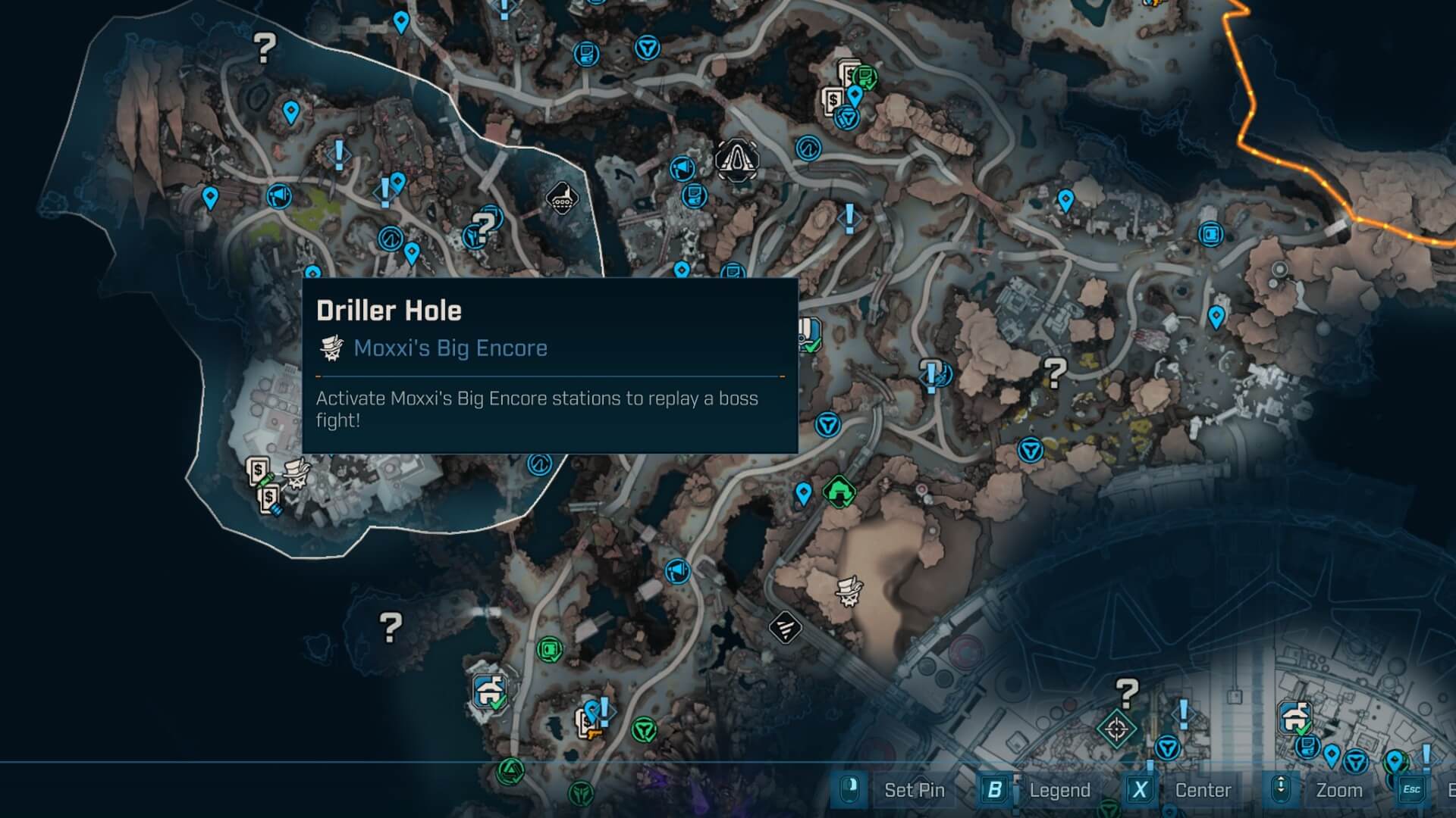 Carte de farm de butin de Forapore dans Borderlands 4