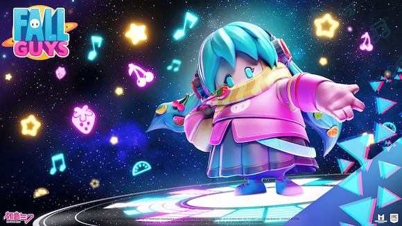 初音ミクが『Fall Guys』のサンザンダードームに登場！