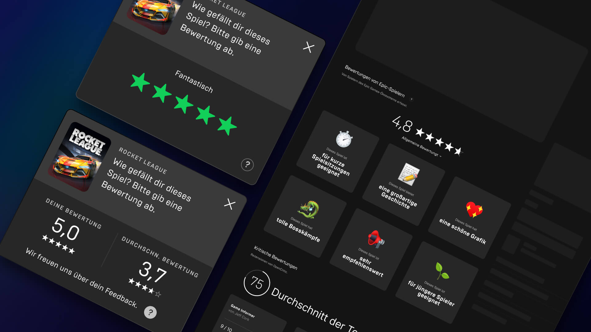 Epic Games StoreUpdate Bewertungen und Umfragen Epic Games Store