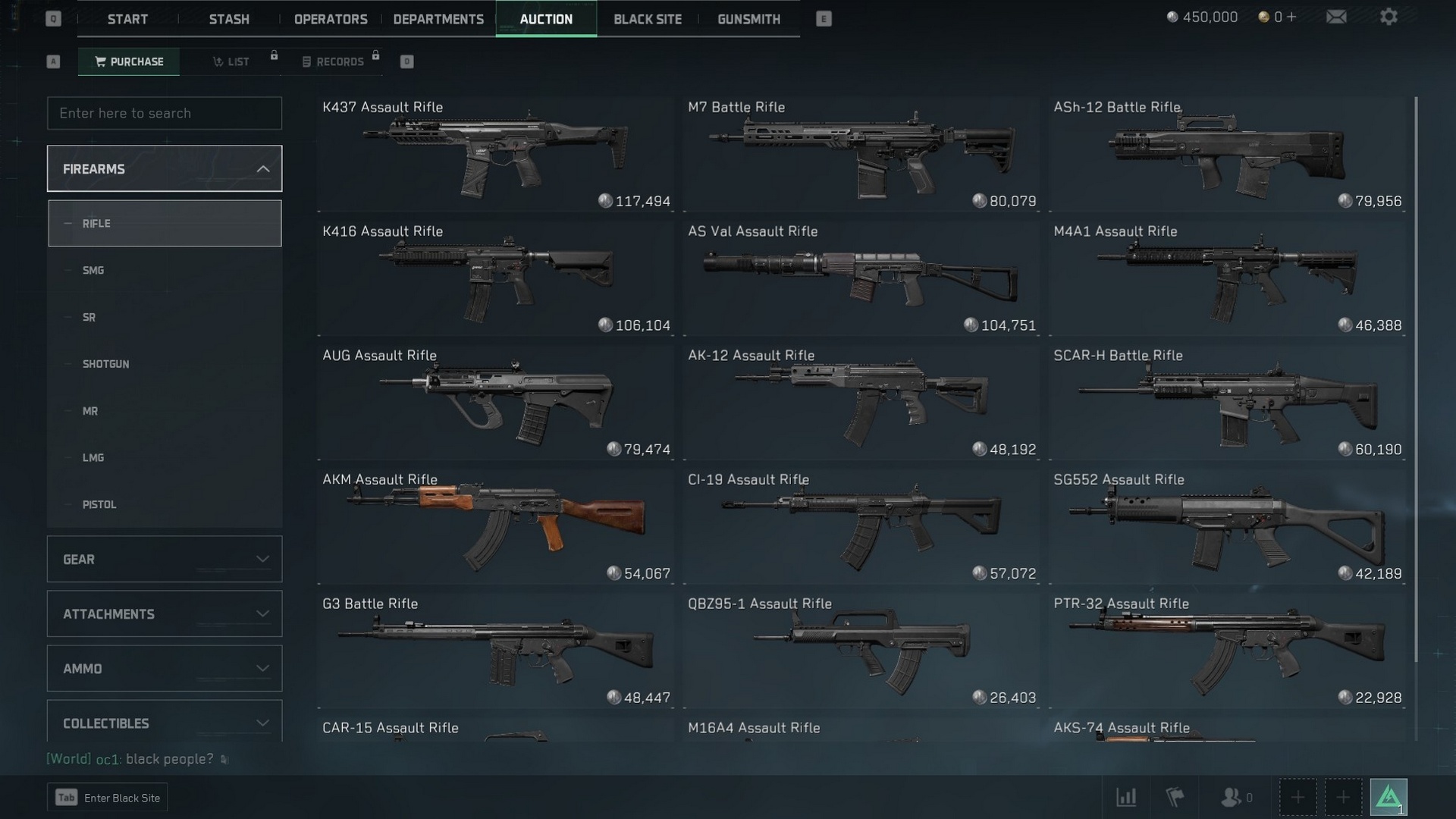 Delta Force Tekniq Alloy Auction