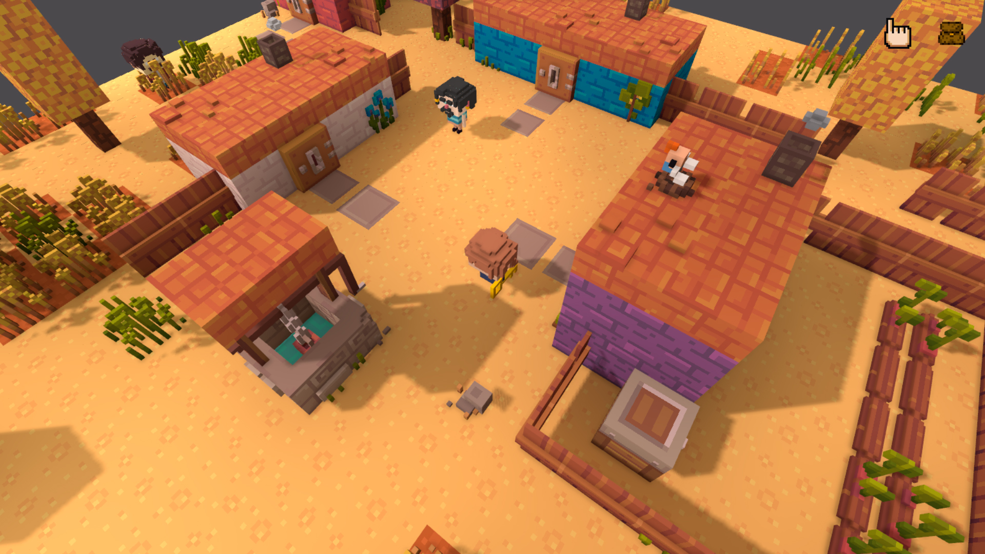 A village scene from Key Keeper, a game made with RPG in a Box.