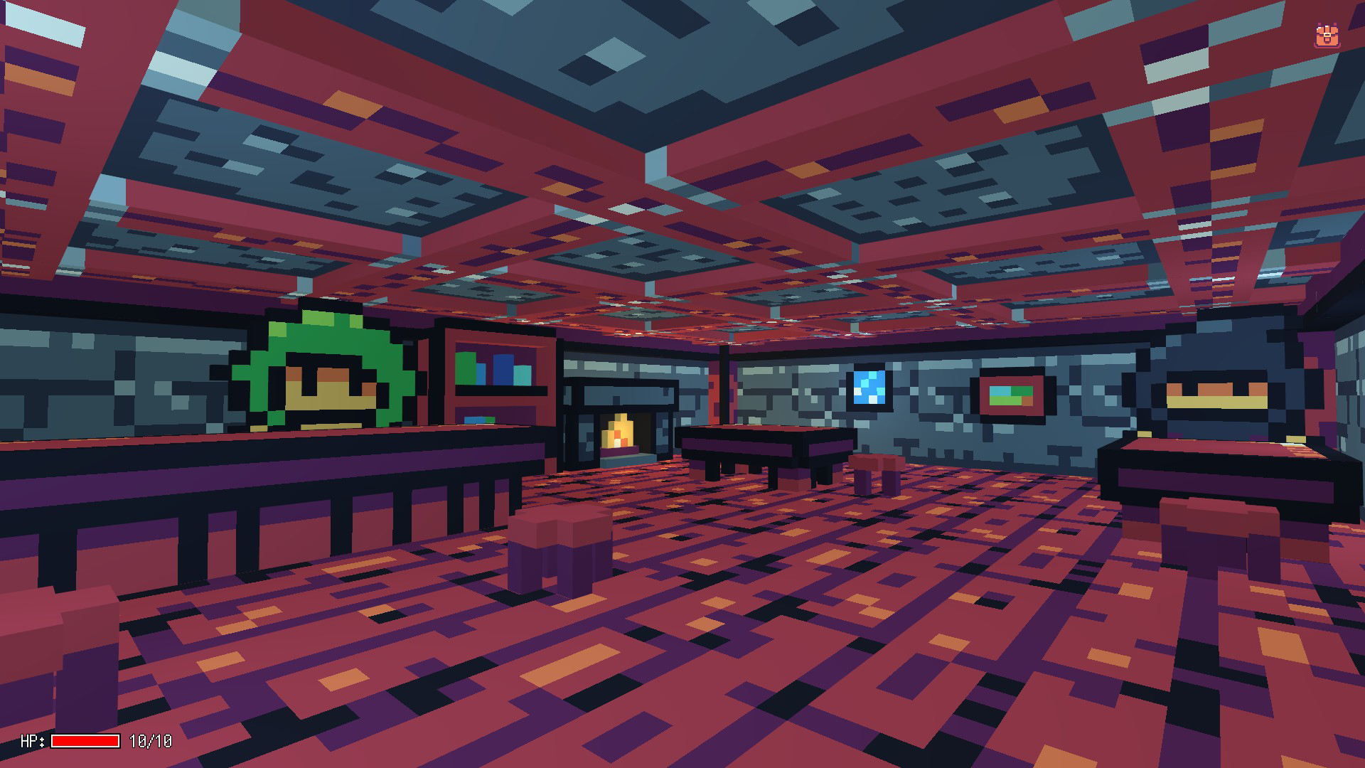 An inn scene from Project Deep, a game made with RPG in a Box.