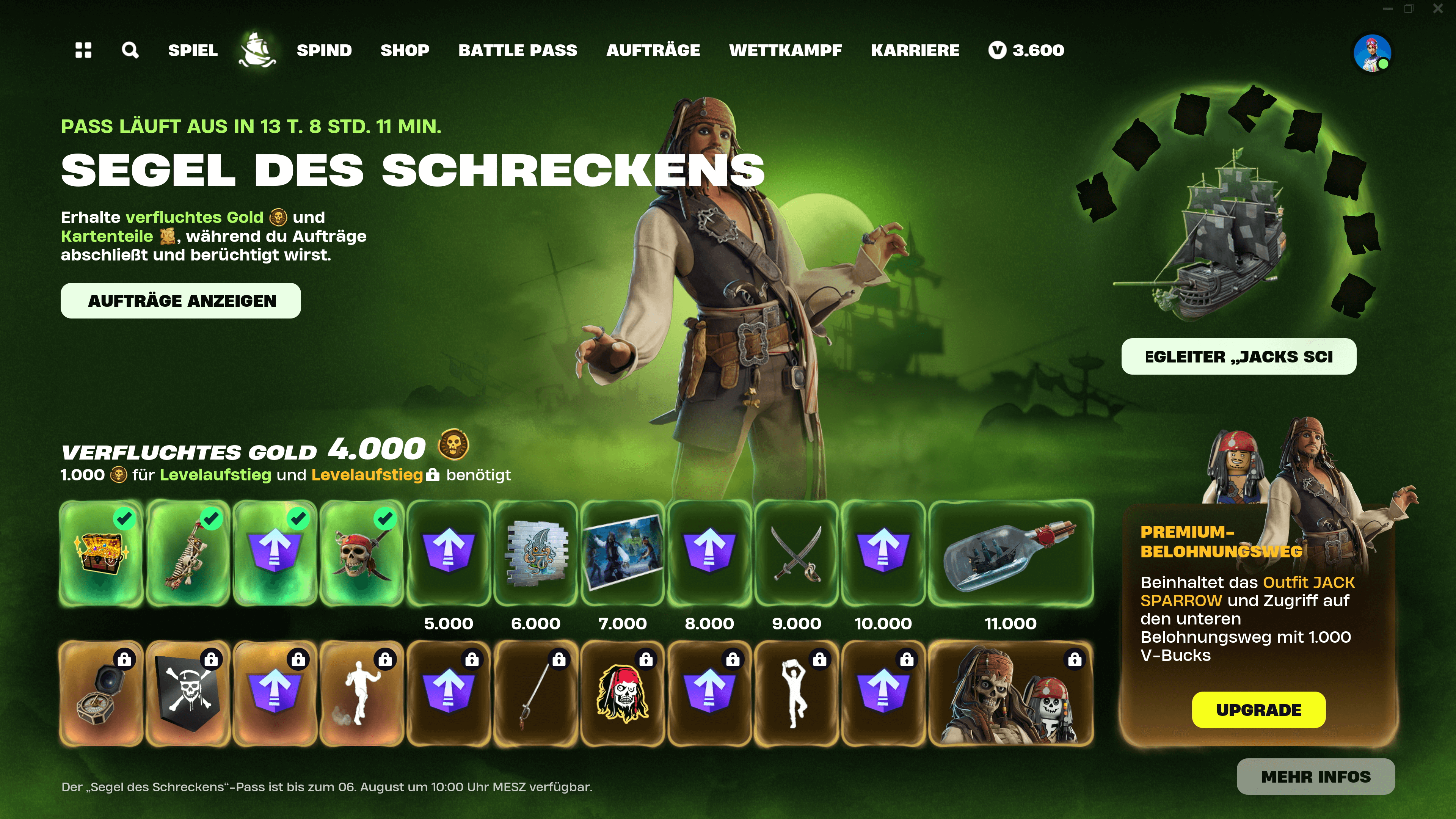 Fortnite Cursed Sails Pass German