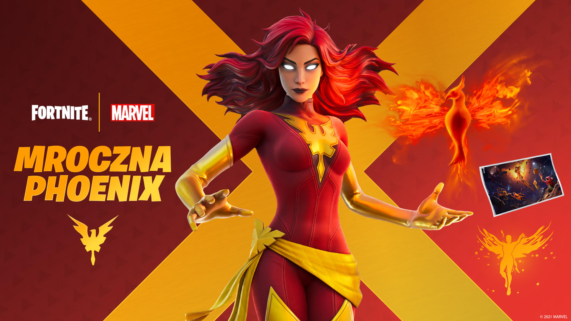 Fortnite Dark Phoenix Outfit And Phoenix Force Back Bling PL