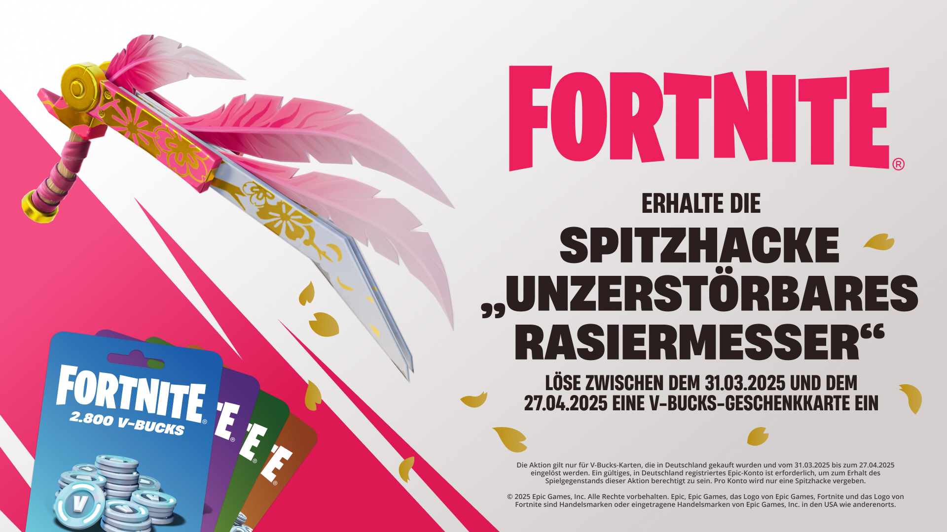 Fortnite V-Bucks Card Eternal Razorwing Pickaxe