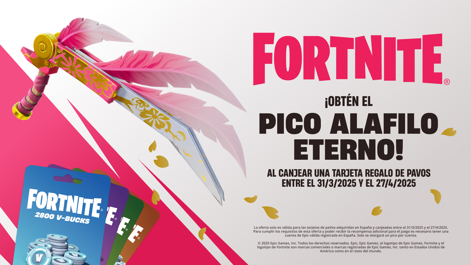 Fortnite V-Bucks Card Eternal Razorwing Pickaxe