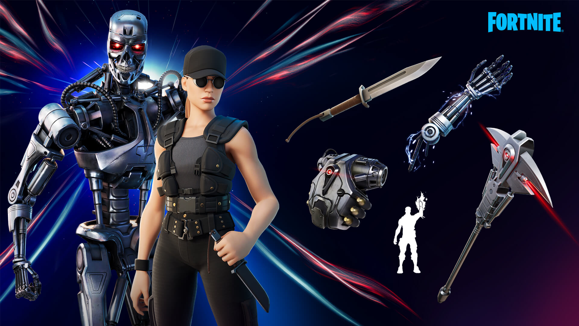 Man Vs Machine Sarah Connor Amp The T 800 Arrive In Fortnite S Item Shop