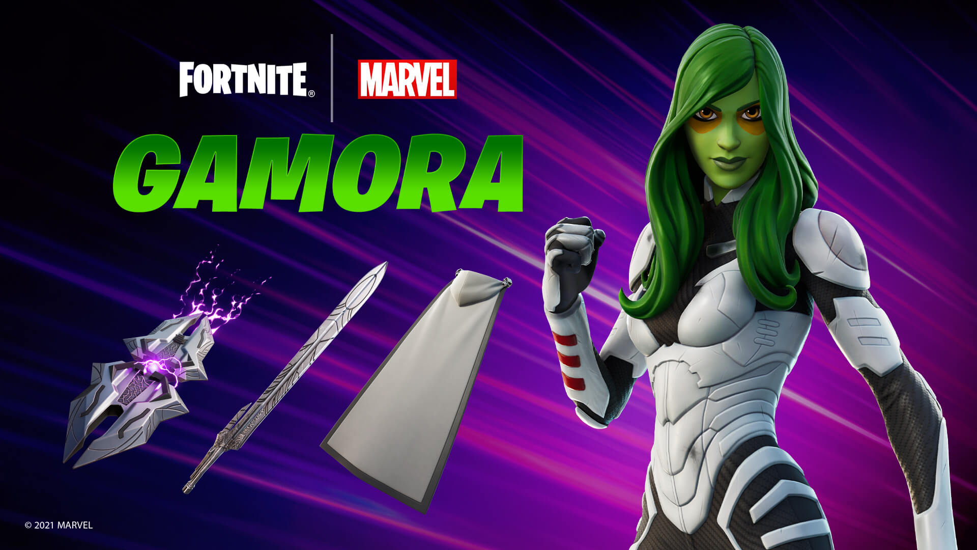 Guardian Of The Galaxy And Now Fortnite Gamora Arrives To Protect The Island