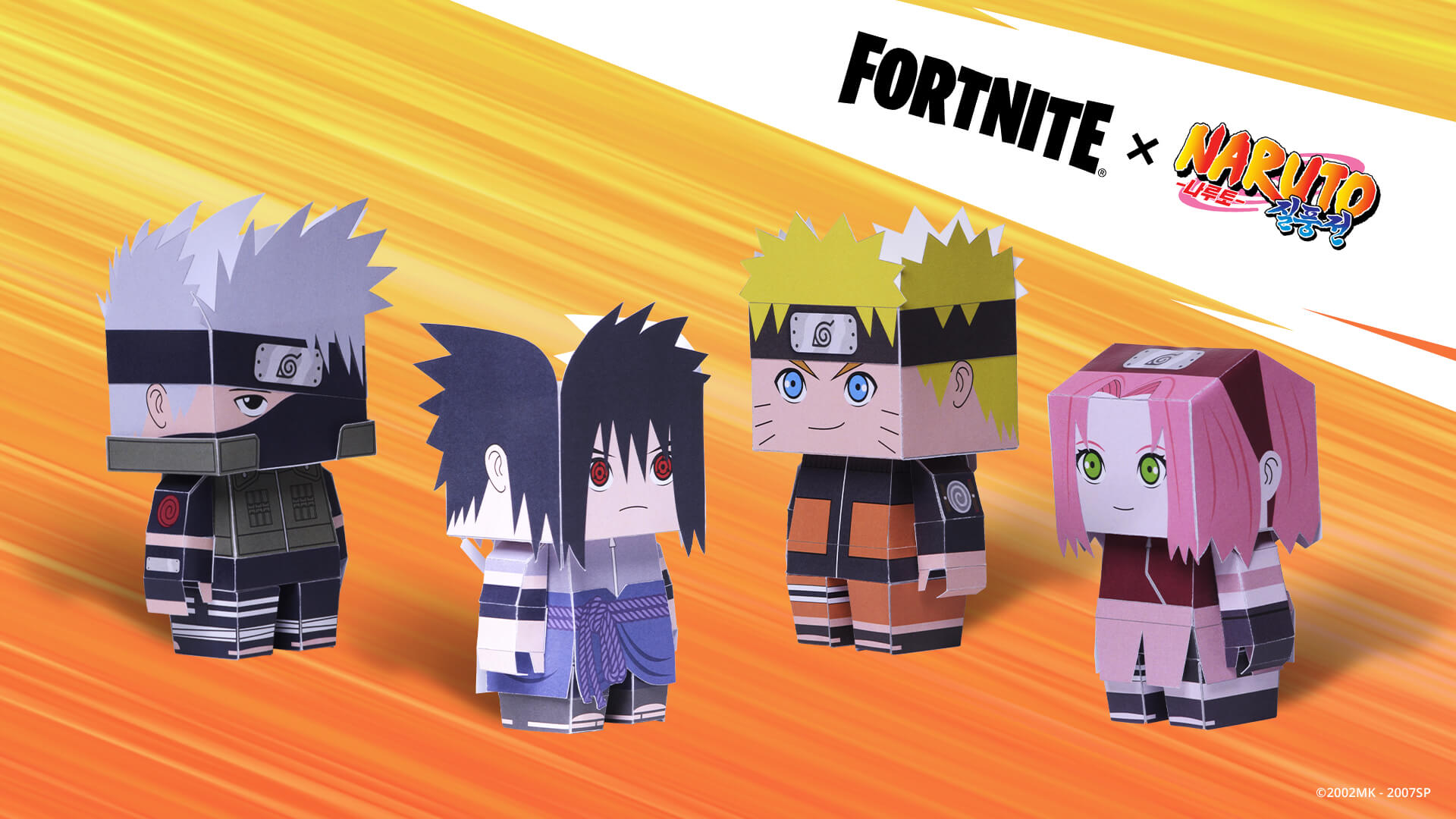 Fortnite Naruto Team 7 Papercraft KR