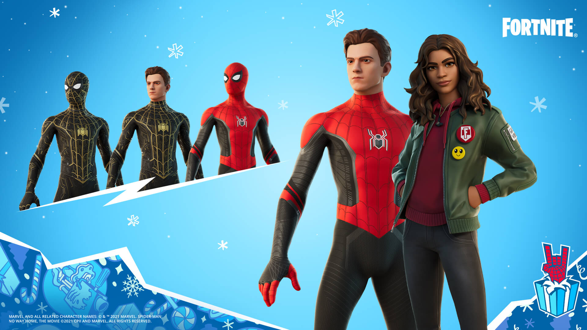 O Festival Invernal 2021 do Fortnite Está Trazendo Presentes, Tarefas  Especiais, Trajes de Homem-Aranha — Sem Volta Para Casa e Mais!