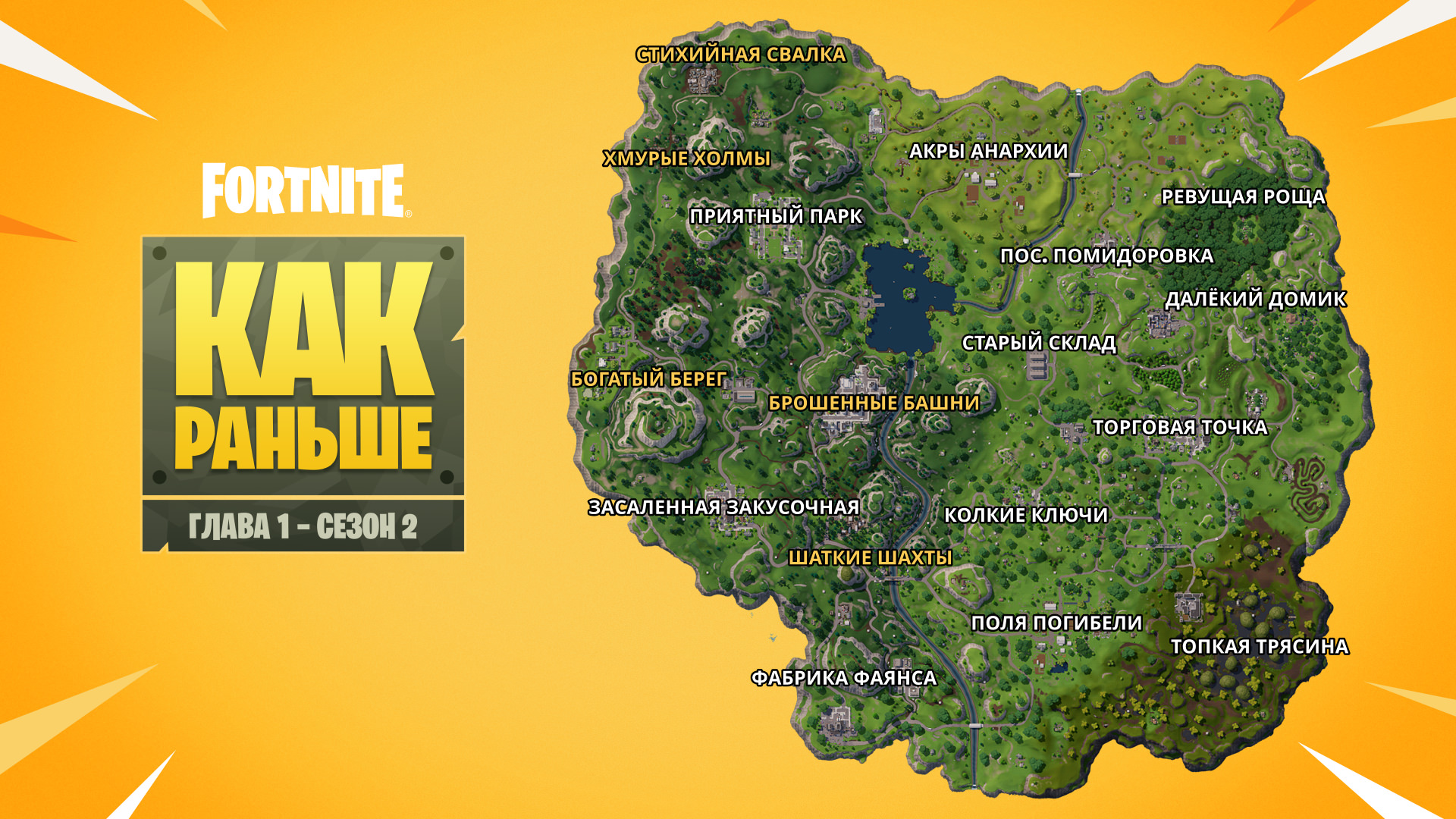 Fortnite OG Chapter 1 Season 2 Map RU
