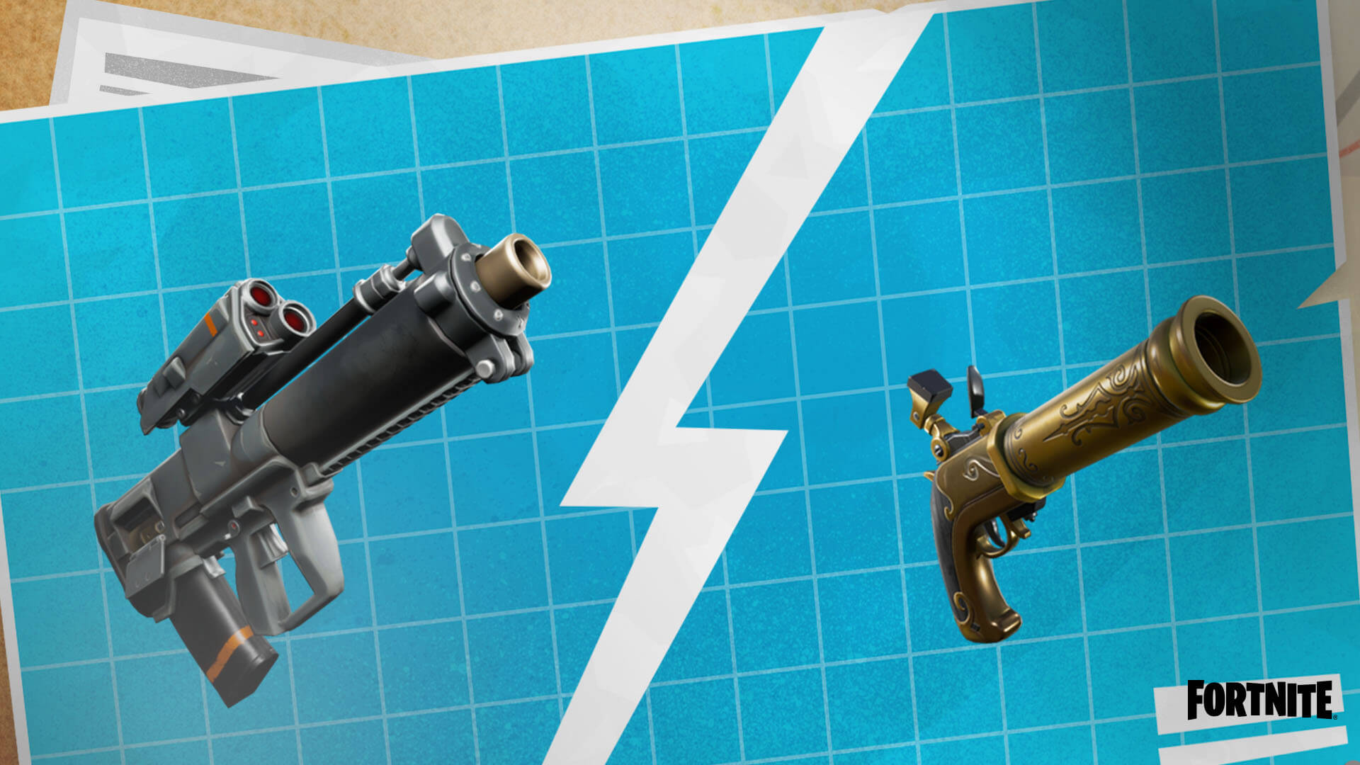 Fortnite Proximity Grenade Launcher vs. Flint-Knock Pistol