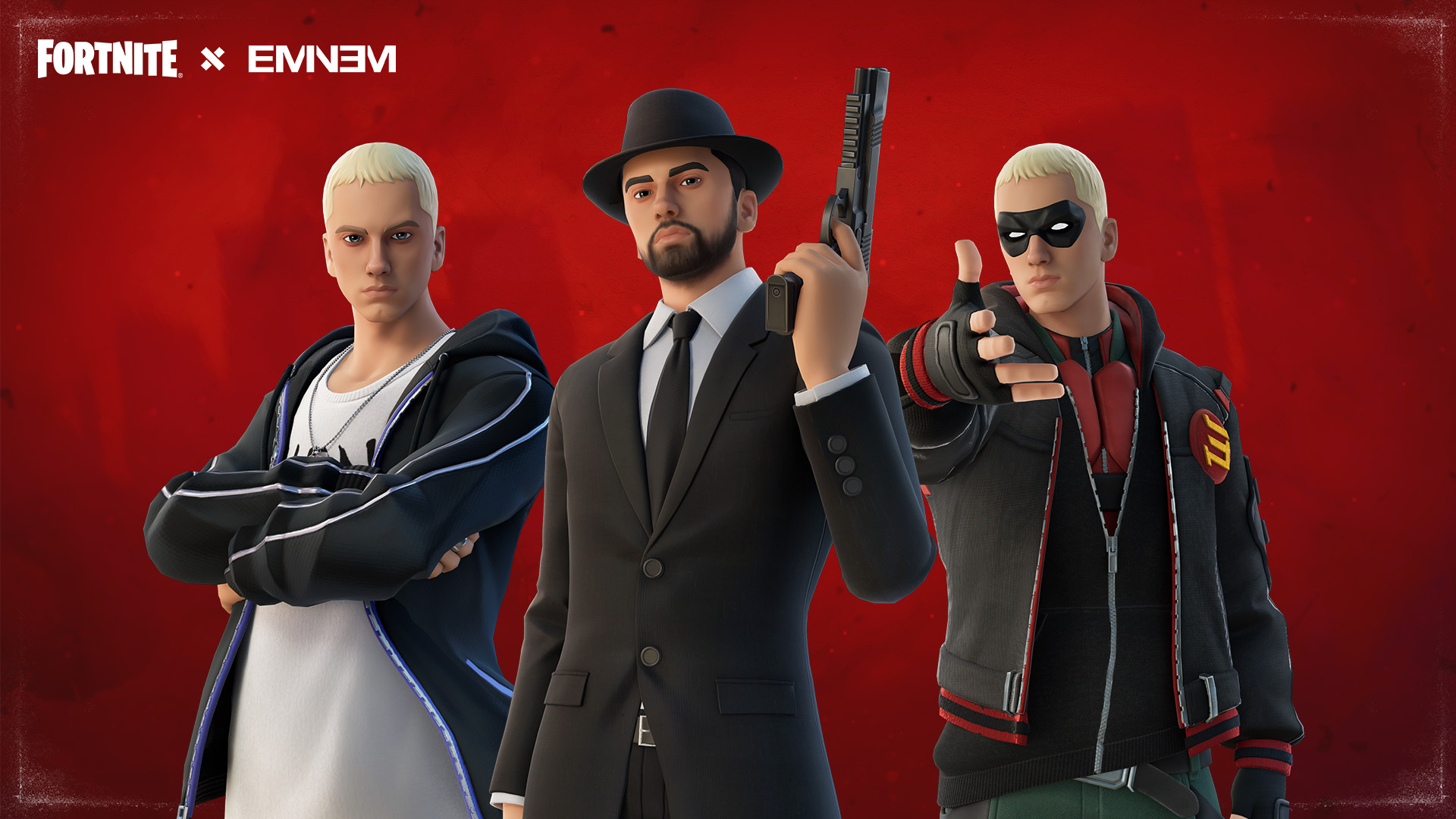 Trajes Rap Boy, Slim Shady e Marshall Nunca Mais do Fortnite