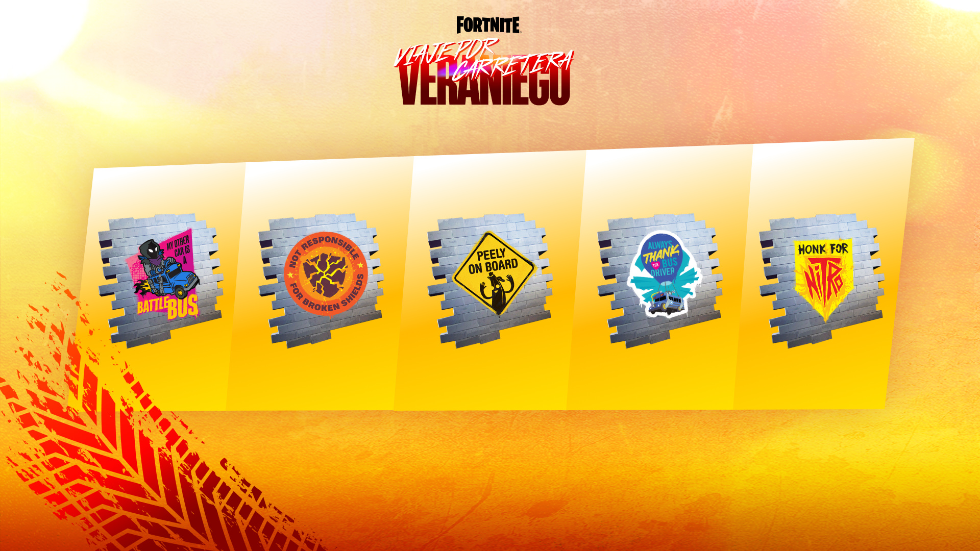 Fortnite Summer Road Trip Sprays ES-MX
