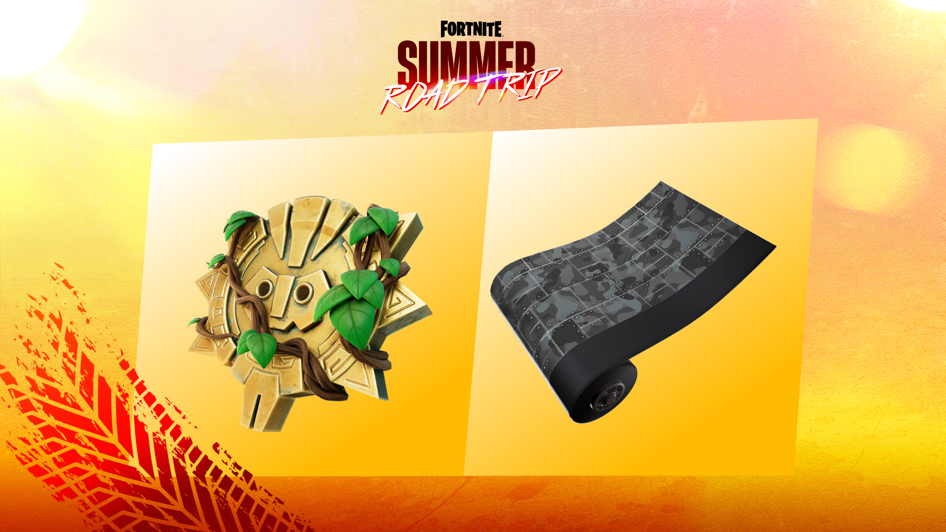 Fortnite Underworld Camo Wrap and Sun Sign Back Bling IT