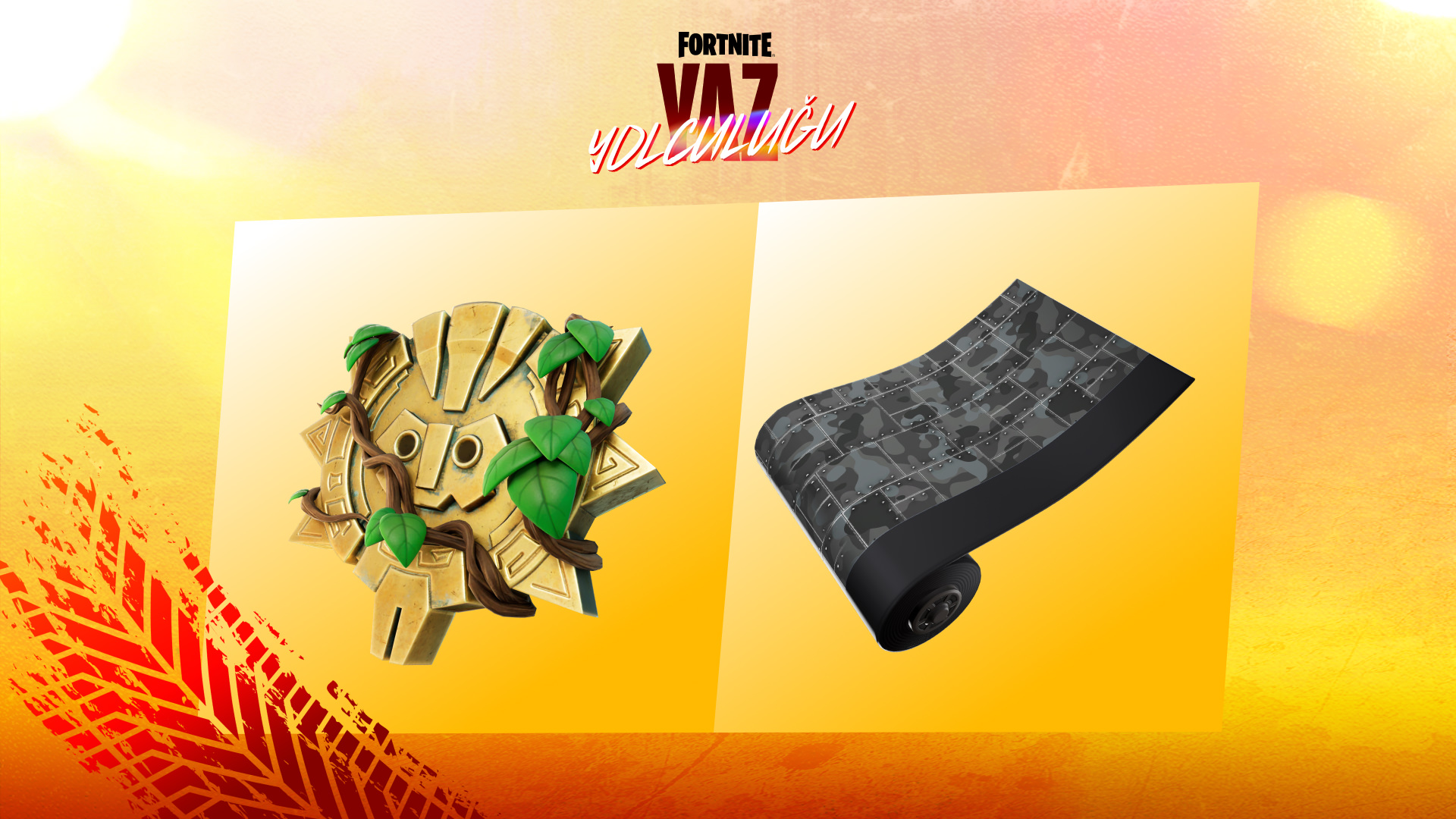 Fortnite Underworld Camo Wrap and Sun Sign Back Bling TR
