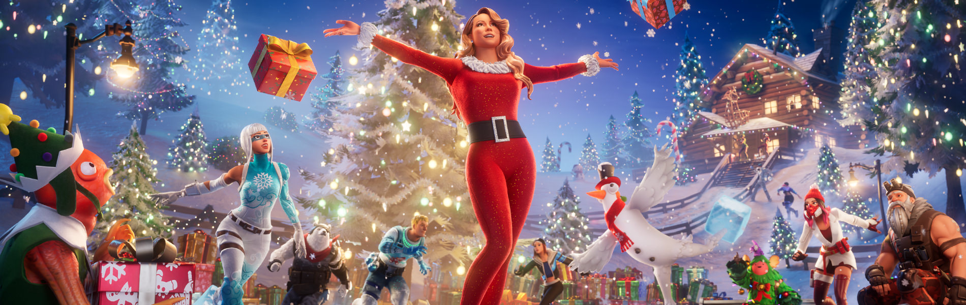 Packt Geschenke in der Winterfesthütte von Fortnite BR aus!