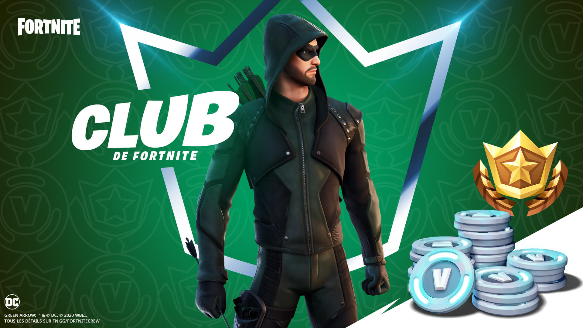 Club de Fortnite : le pack du Club de janvier arrive bientôt avec Green  Arrow de DC, image size:1920x1080