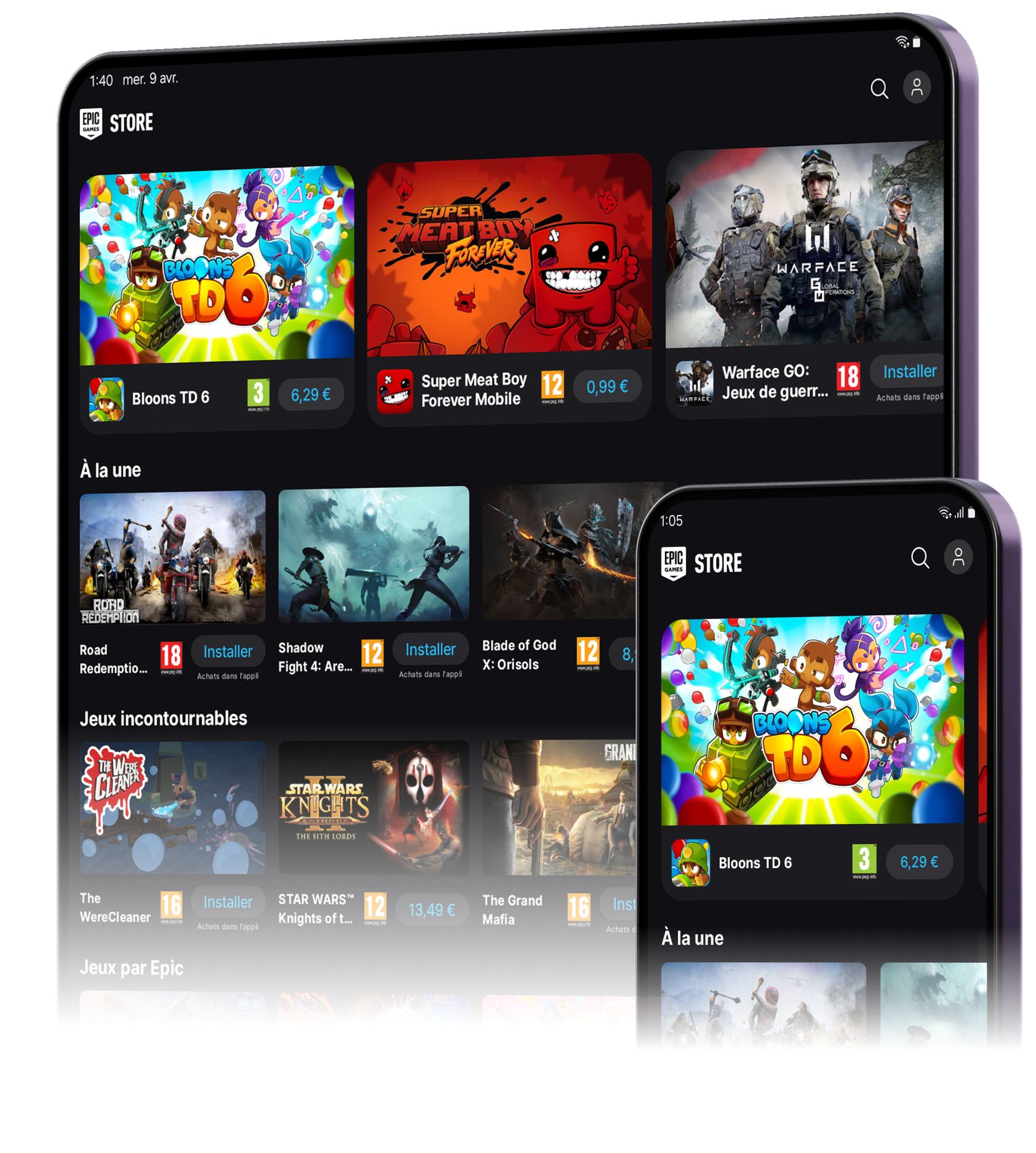 Télécharger l'Epic Games Store pour Android - Epic Games Store, image size:1684x1874