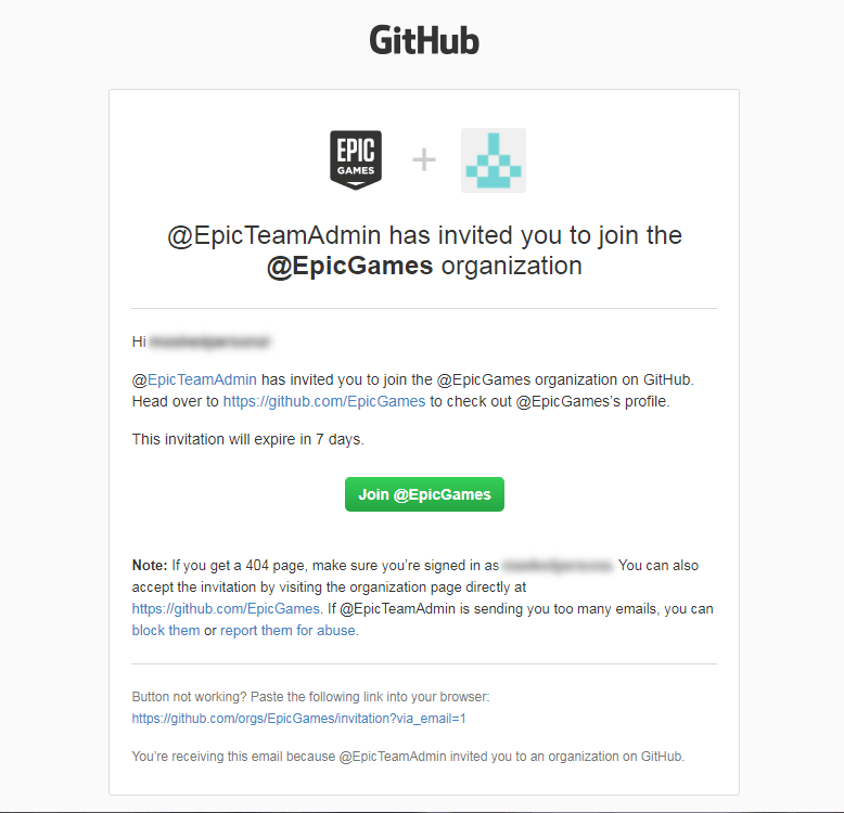 GitHub invitation not received Programming & Scripting Epic Developer Community Forums