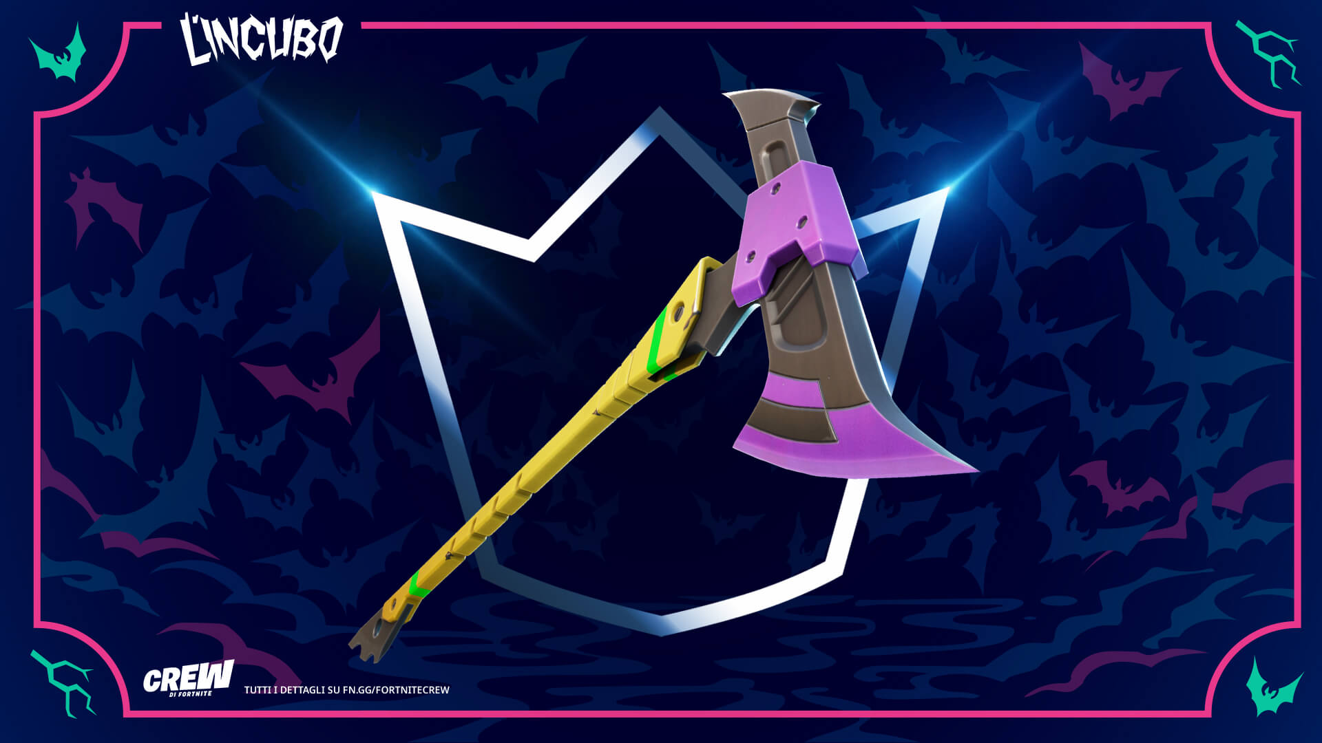 IT 18BR Fortnitemares CrewExclusivePickaxe Social
