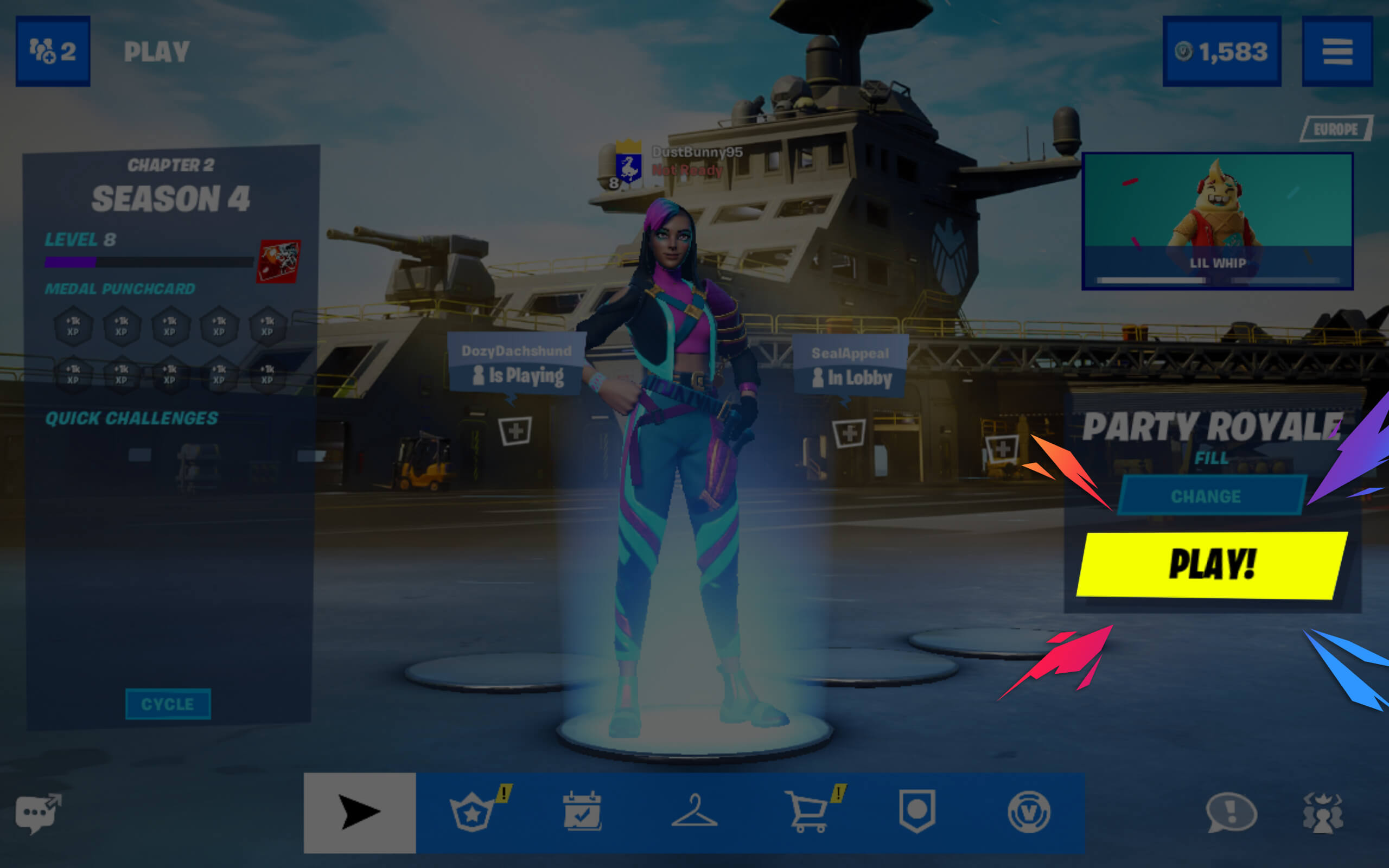 Tell Us Why Fortnite Screen Your First Drop Into Party Royale Getting To The Big Screen