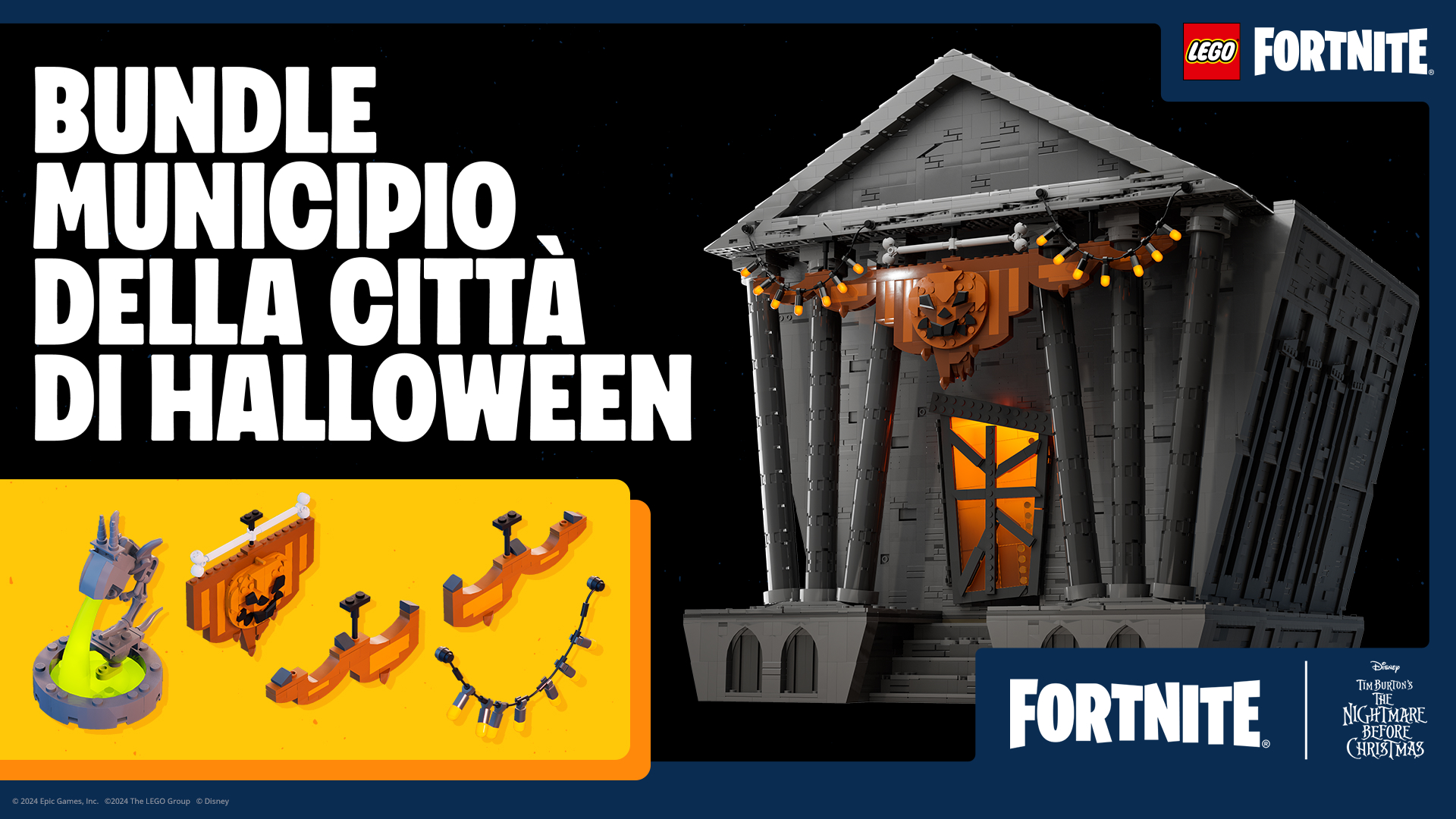 LEGO Fortnite Halloween Town Hall Bundle IT