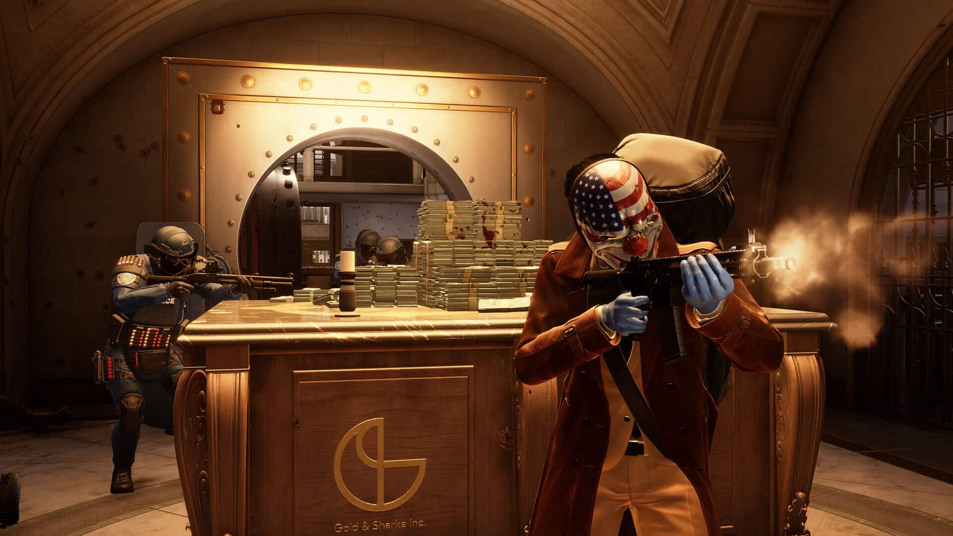 Players robbing a bank vault in Payday 3