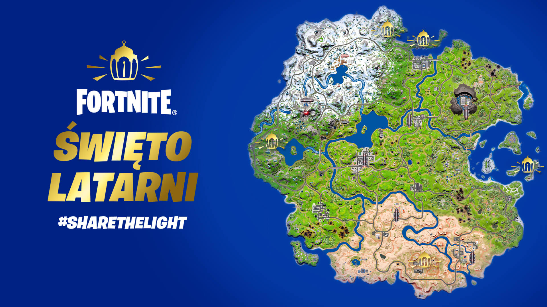 Lokacje z latarniami w Fortnite z okazji Święta Latarni