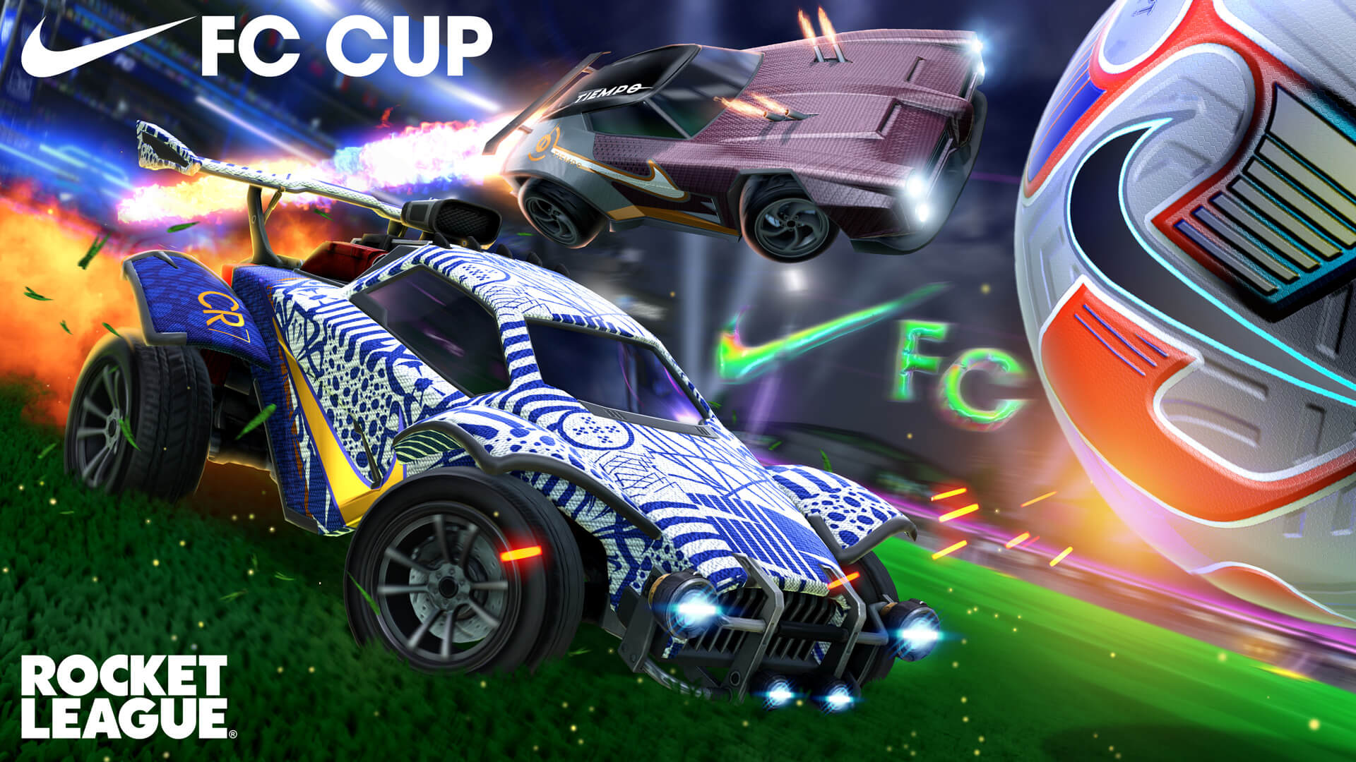 Rocket League зажигает на поле с Nike FC Cup — Epic Games Store