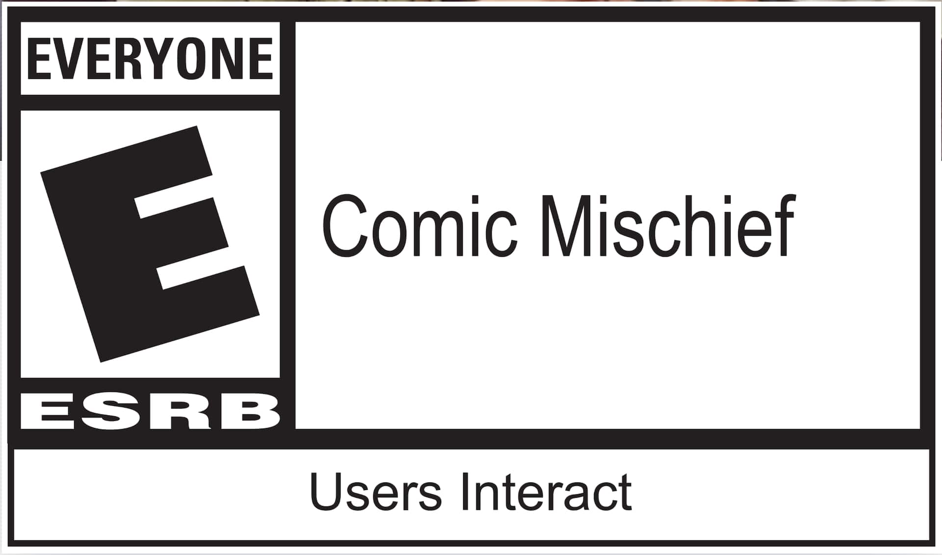 Логотип E for Everyone (Для всех) ESRB и дополнительная информация