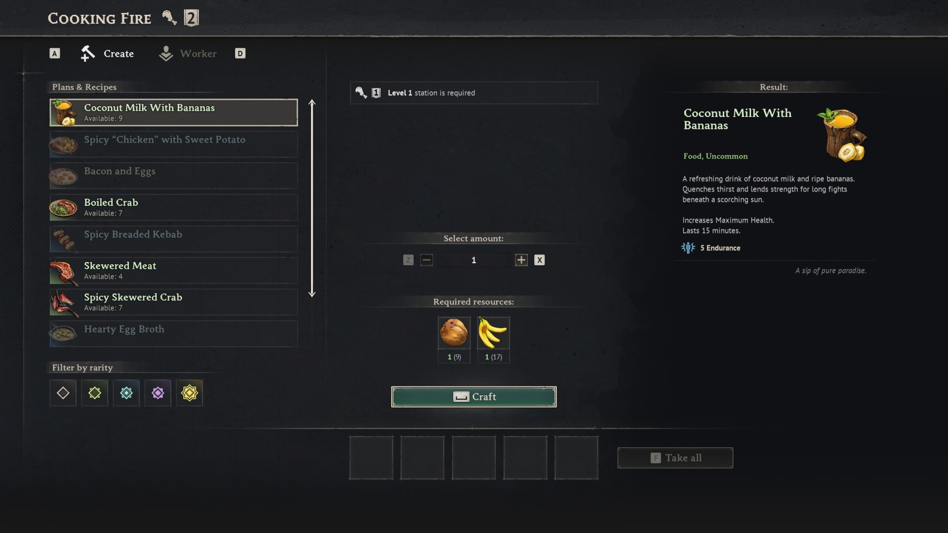 Windrose Food Stat Buffs